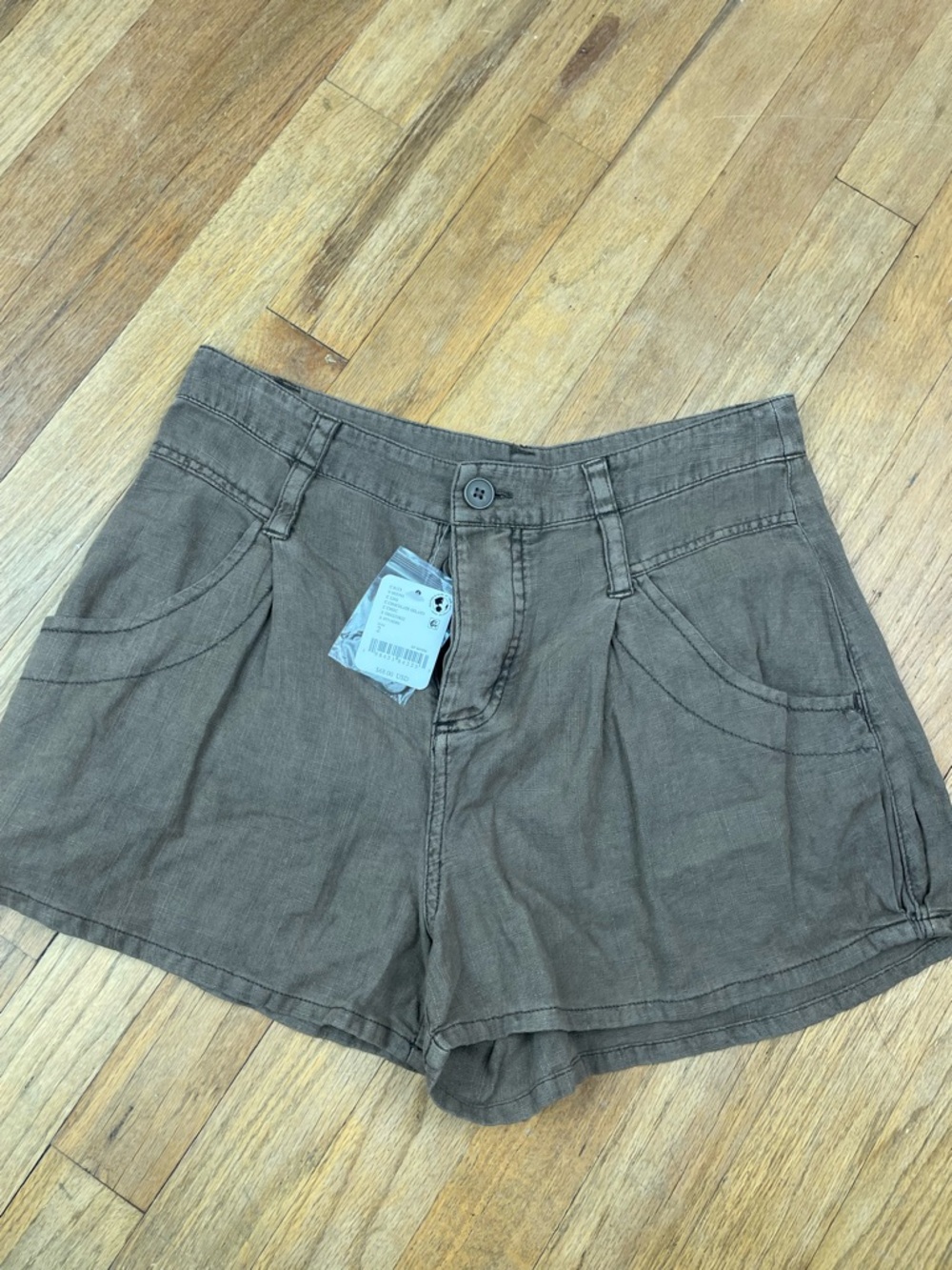 Free People brown Shorts linen blend NWT